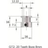 Saiper GT2 Polea de sincronización de aluminio para