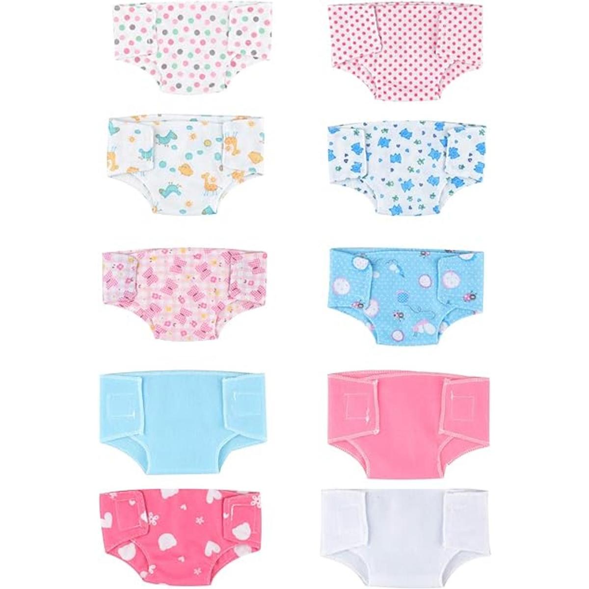 SOTOGO 10 piezas de pañales de muñeca ropa interior para