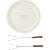 Mud Pie Farmhouse SMores Juego de platos especiales para_1
