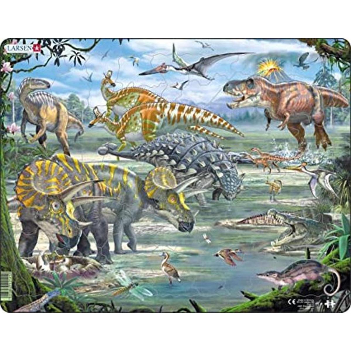 Rompecabezas educativo Larsen Puzzles Dinosaurs