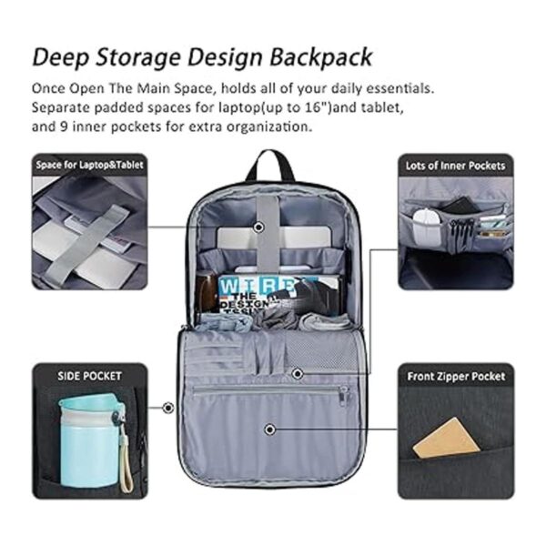 Mochila para computadora portátil para mujeres hombres_2