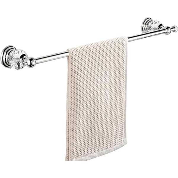 BATHSIR Toallero cromado toallero de cristal para baño