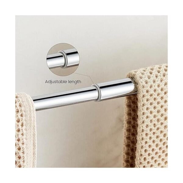 BATHSIR Toallero cromado toallero de cristal para baño