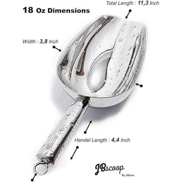 JBscoop Cuchara de hielo grande de acero inoxidable de