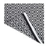 Alfombra pequeña de algodón blanco y negro para puerta de