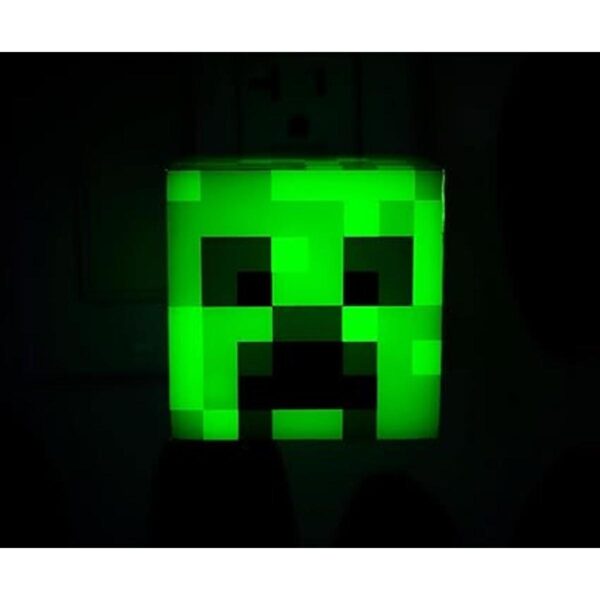 Minecraft Luz nocturna enchufable Green Creeper con sensor