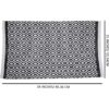Alfombra pequeña de algodón blanco y negro para puerta de