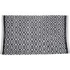 Alfombra pequeña de algodón blanco y negro para puerta de