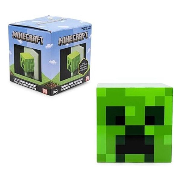 Minecraft Luz nocturna enchufable Green Creeper con sensor