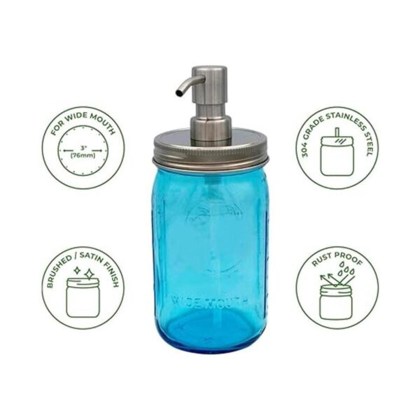 Mason Jar Lifestyle Dispensador de bomba de jabón a prueba_2