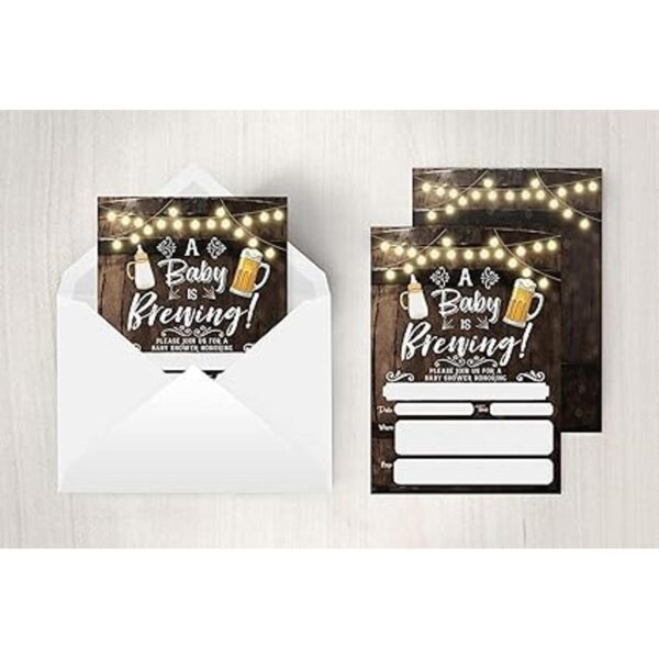 A Baby is Brewing Invitación para baby shower cerveza y_2