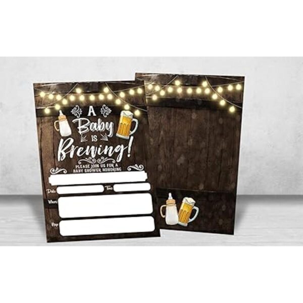 A Baby is Brewing Invitación para baby shower cerveza y_3