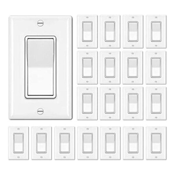 BESTTEN Paquete de 20 interruptores de luz de pared con