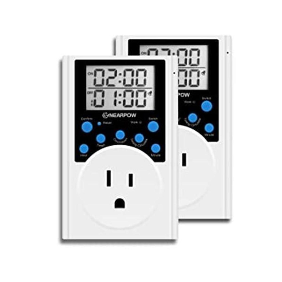 Paquete de 2 salidas de temporizador interruptor de