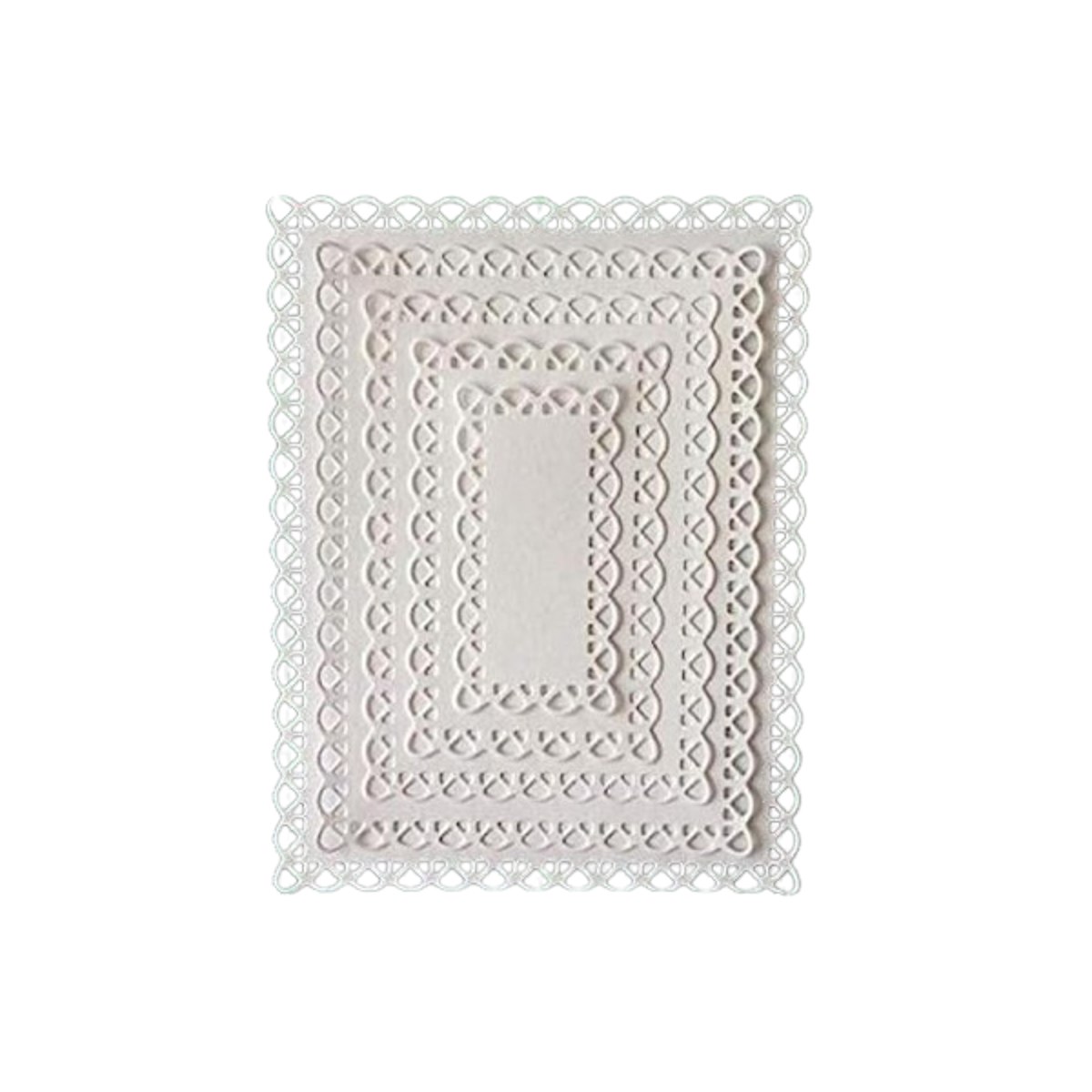 Troqueles de corte de marco rectangular con costuras