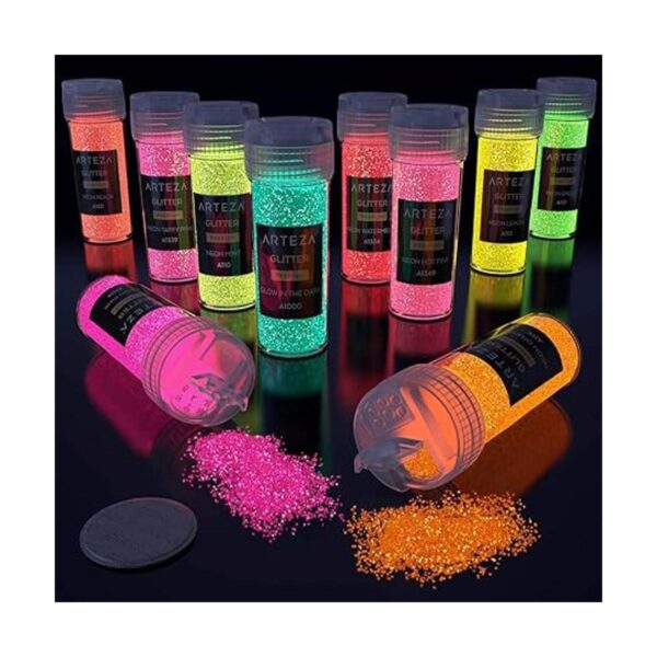 Arteza Brillantina fina juego de 54 colores tarros_2