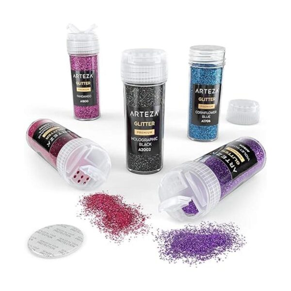 Arteza Brillantina fina juego de 54 colores tarros_3