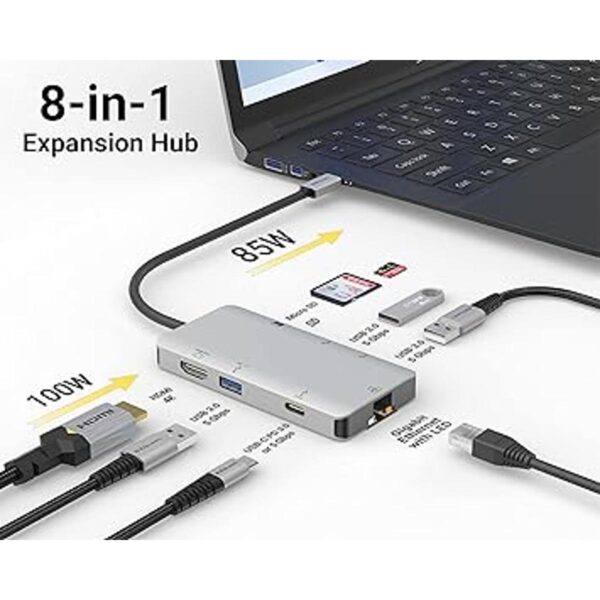 EZQuest Adaptador de concentrador multimedia USBC de 8_3