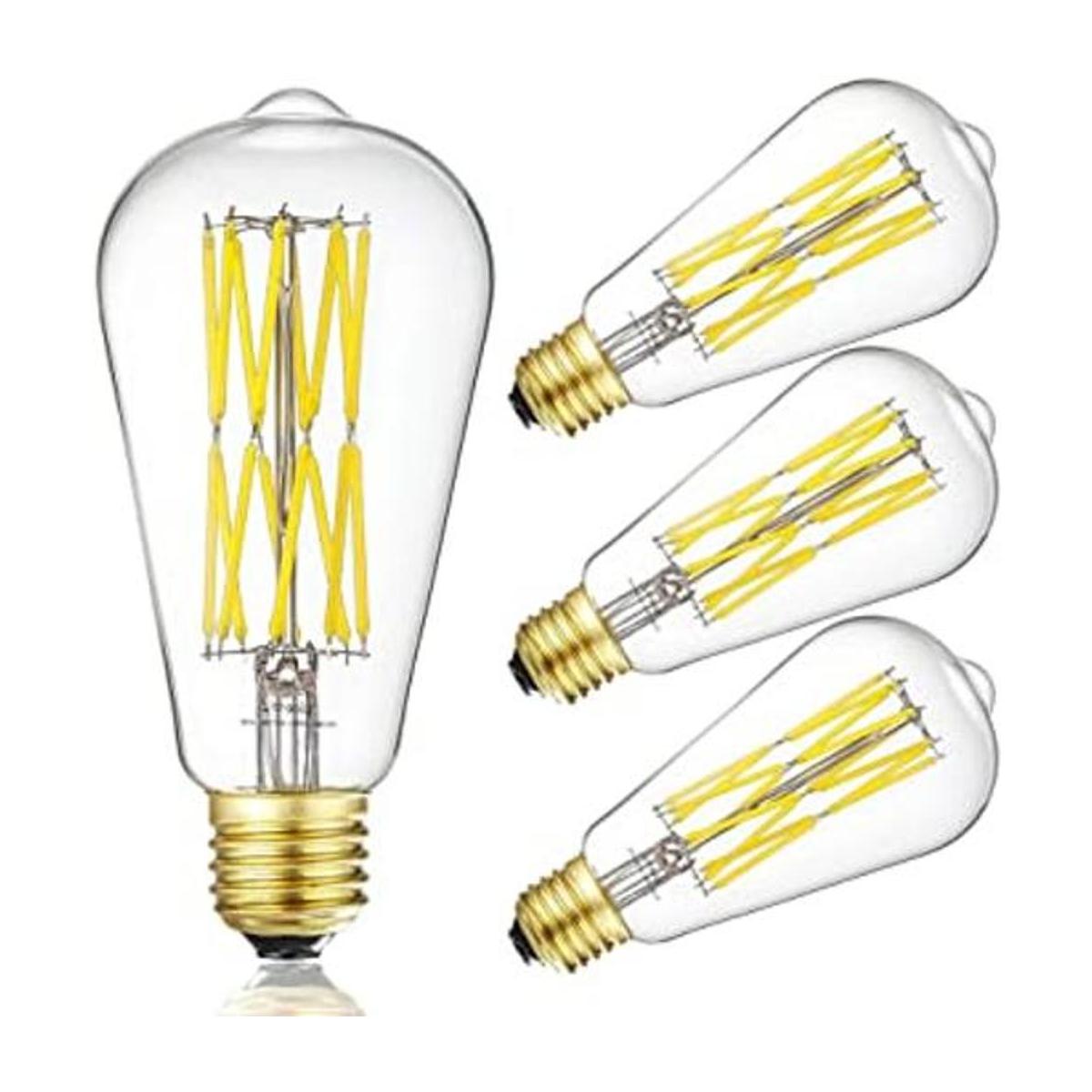 LEOOLS Bombillas LED Edison de 15 W LED de filamento ST64