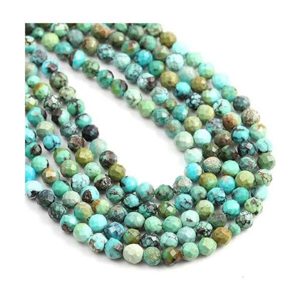 Cuentas de Turquois africana naturales facetadas