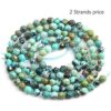 Cuentas de Turquois africana naturales facetadas