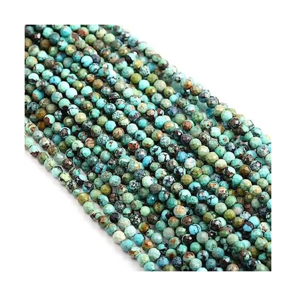 Cuentas de Turquois africana naturales facetadas