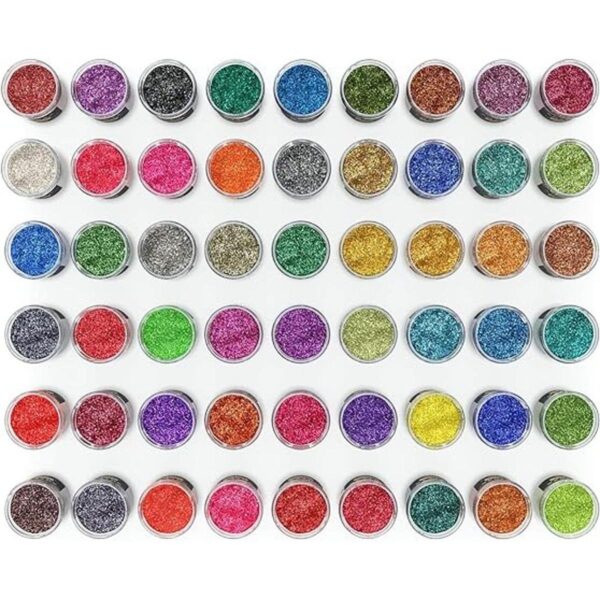 Arteza Brillantina fina juego de 54 colores tarros_4
