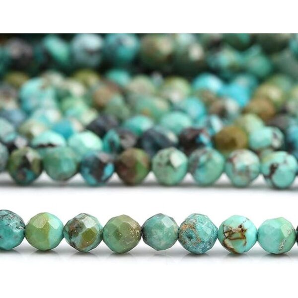 Cuentas de Turquois africana naturales facetadas