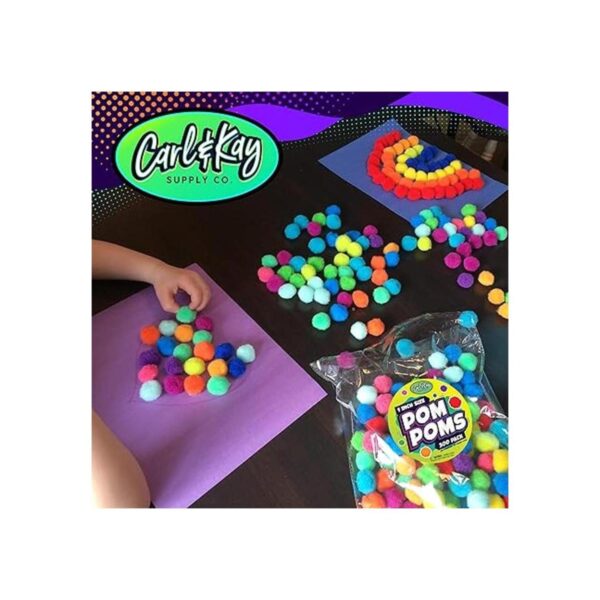Carl Kay 400 piezas pompones de 350 de 1 pulgada y 50