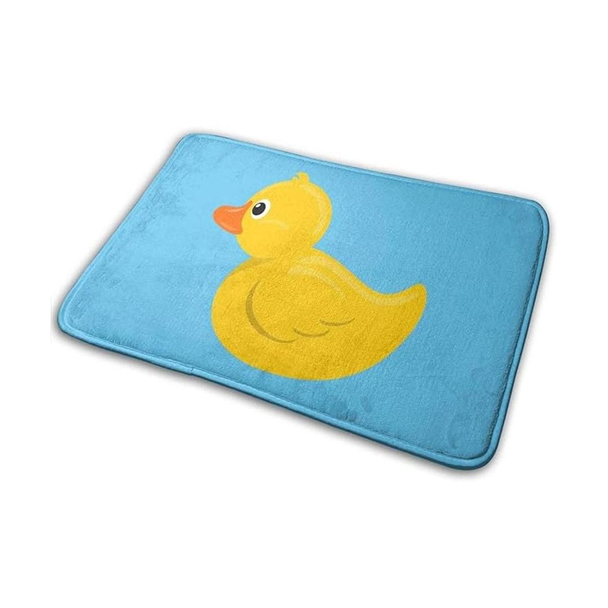 NGFF Alfombra de baño de goma amarilla de pato azul