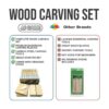 JJ CARE Kit de tallado de madera Kit de cuchillos de