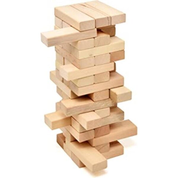 Juego de apilamiento de bloques de madera de torre de_1