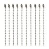 Tegg 10 piezas DIY tono plata 316L acero inoxidable 0.094_1