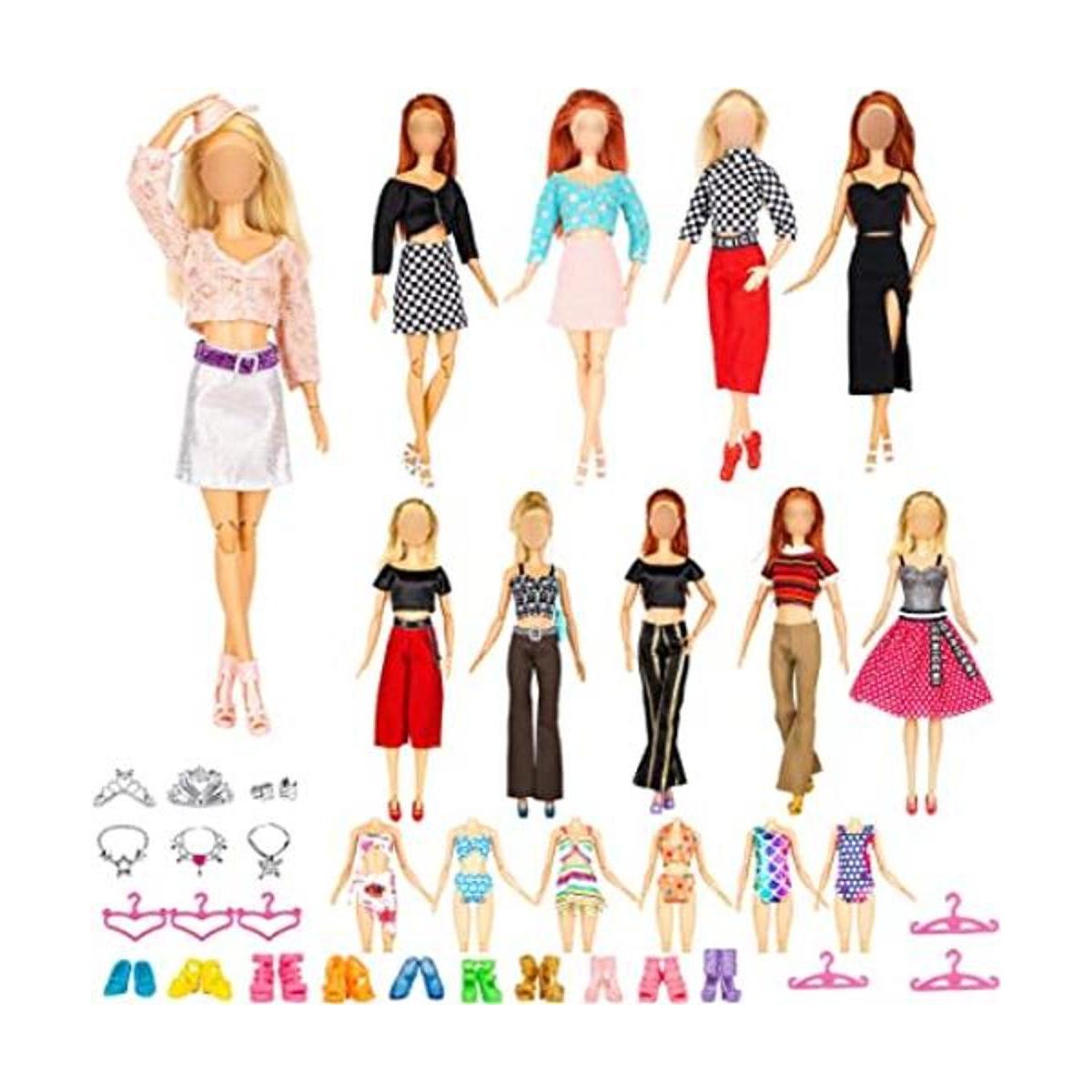 Keysse Ropa de muñeca y accesorios para Barbie Juego de