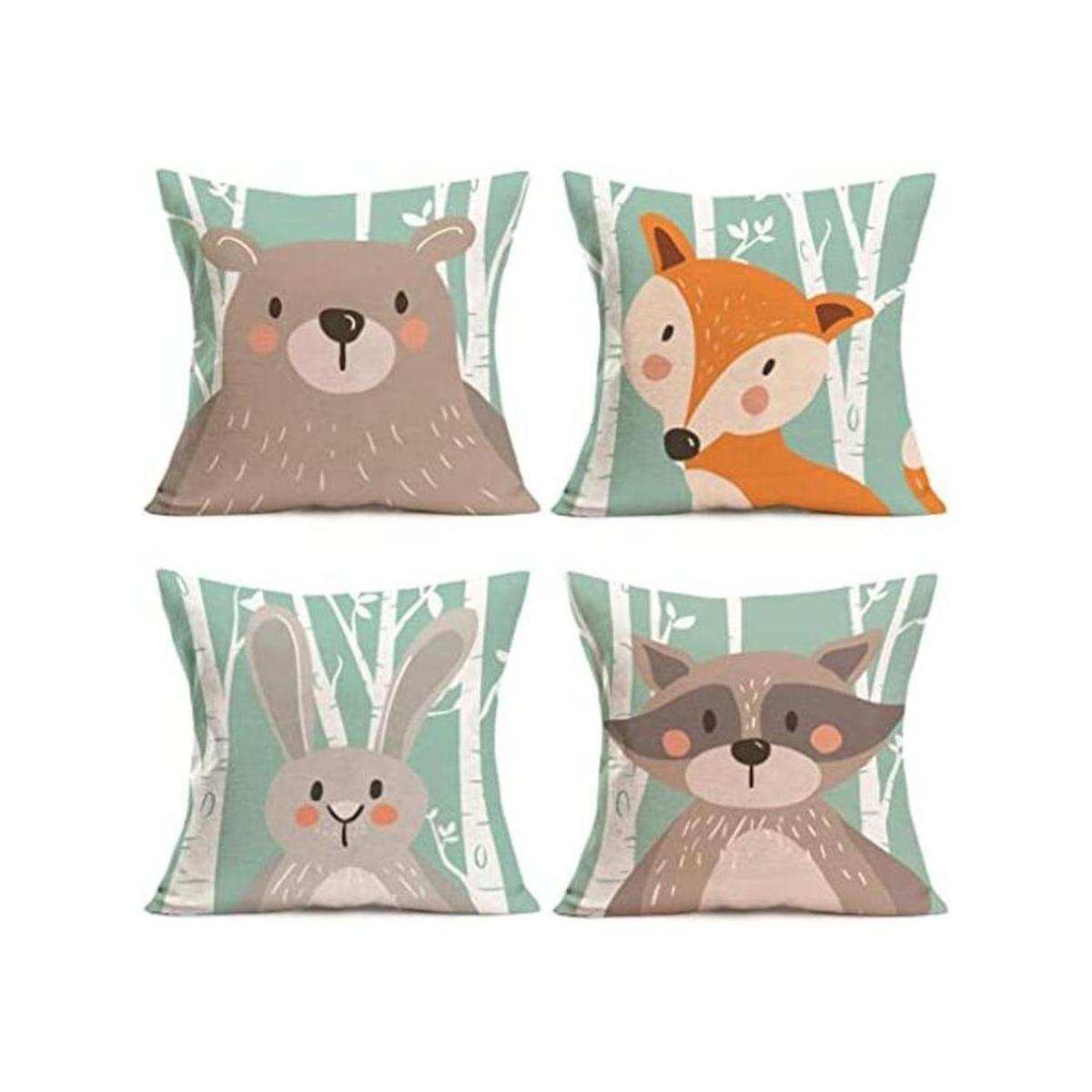 Fukeen Juego de 4 fundas de almohada decorativas de