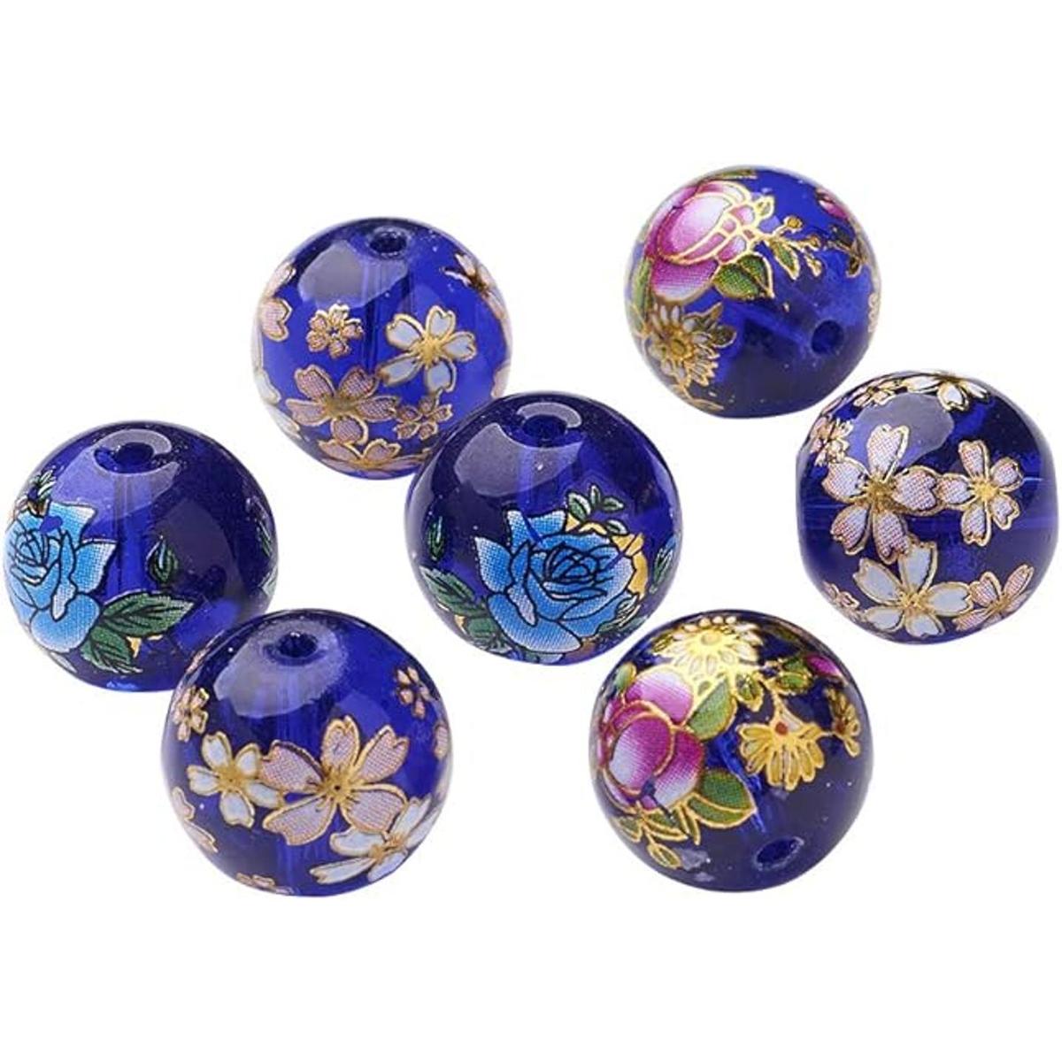PH PandaHall 20 cuentas de cristal de flores de 0.551 in
