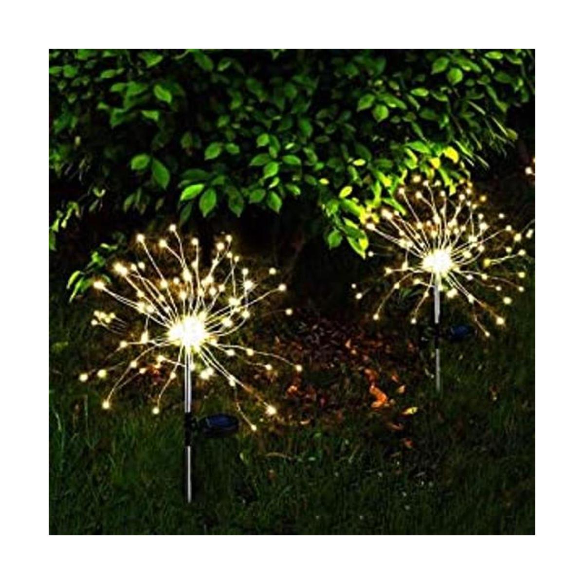 Luces solares de fuegos artificiales paquete de 2 luces