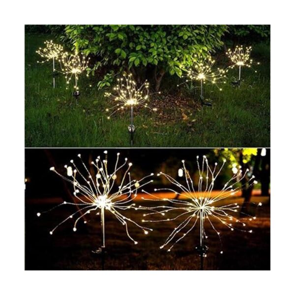 Luces solares de fuegos artificiales paquete de 2 luces