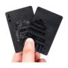 EAY Naipes de lujo color negro hechas de plástico_1