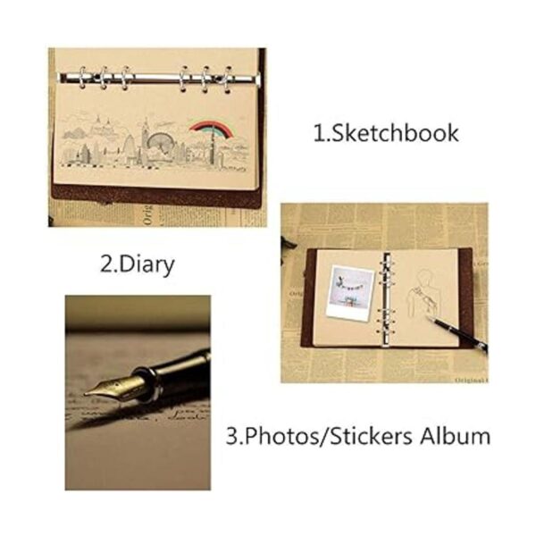 Cuaderno A5 de cuero para niñas cuaderno de bocetos de