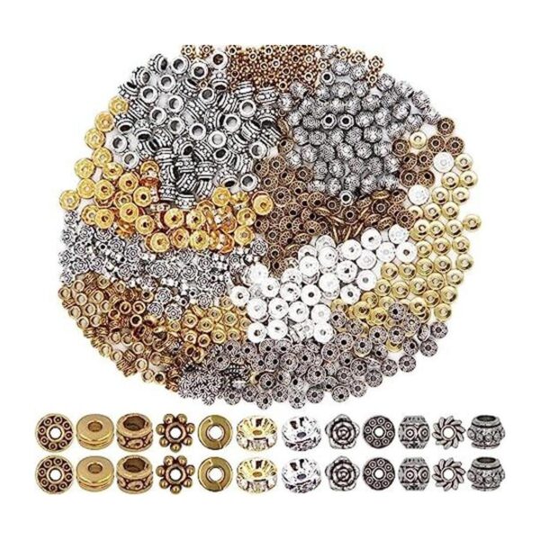 EuTengHao 600 cuentas espaciadoras para joyas