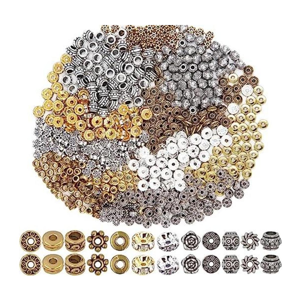 EuTengHao 600 cuentas espaciadoras para joyas