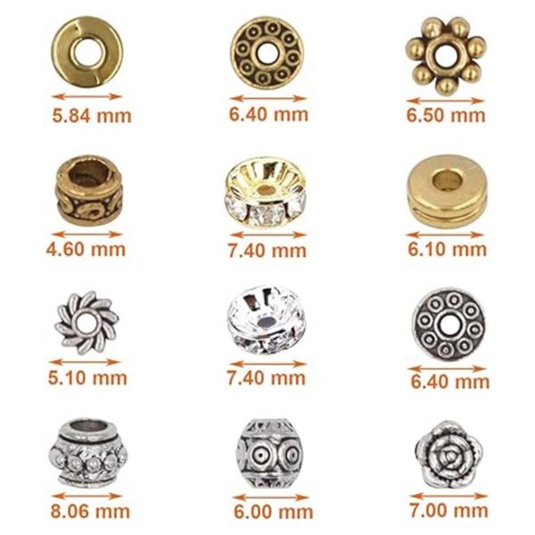 EuTengHao 600 cuentas espaciadoras para joyas