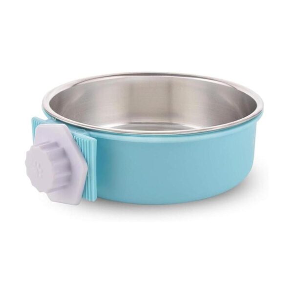 Jaula para perro cuenco extraíble de acero inoxidable