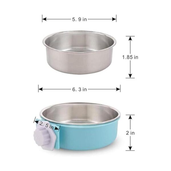 Jaula para perro cuenco extraíble de acero inoxidable