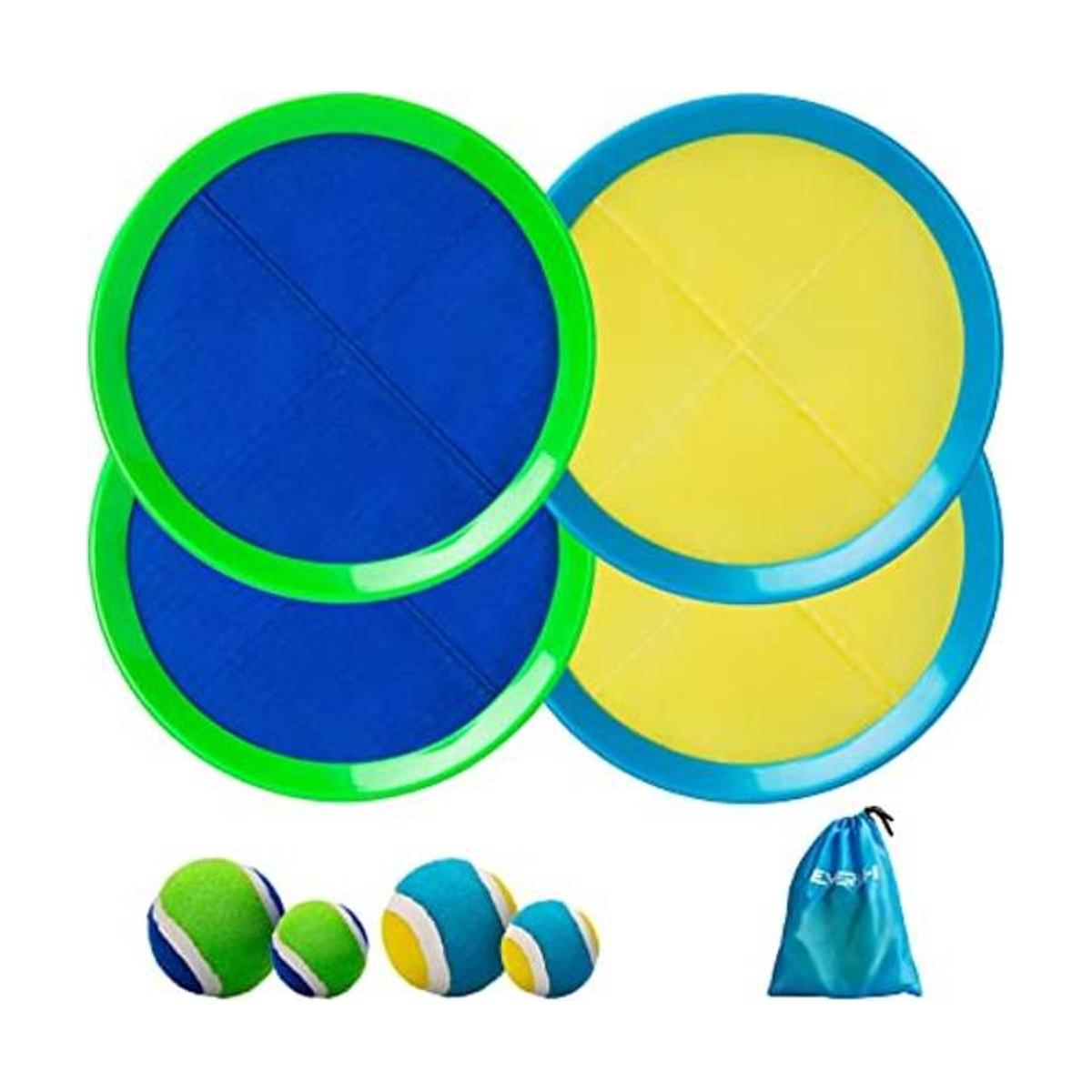 EVERICH Juego de raqueta y pelota para lanzar y atrapar