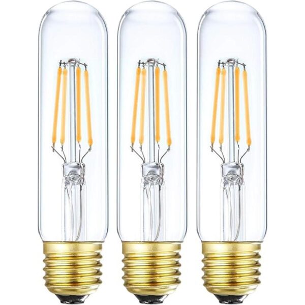 LEOOLS Bombilla de tubo LED de vidrio regulable Edison T10_1