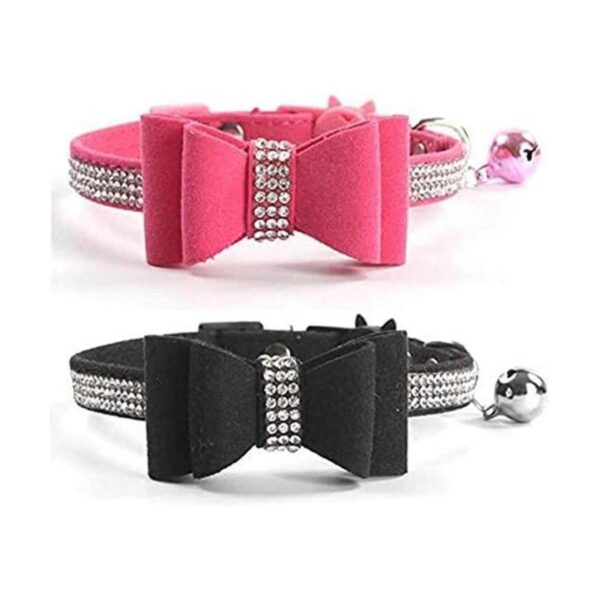 CHUKCHI Paquete de 2 collares de gato con diamantes