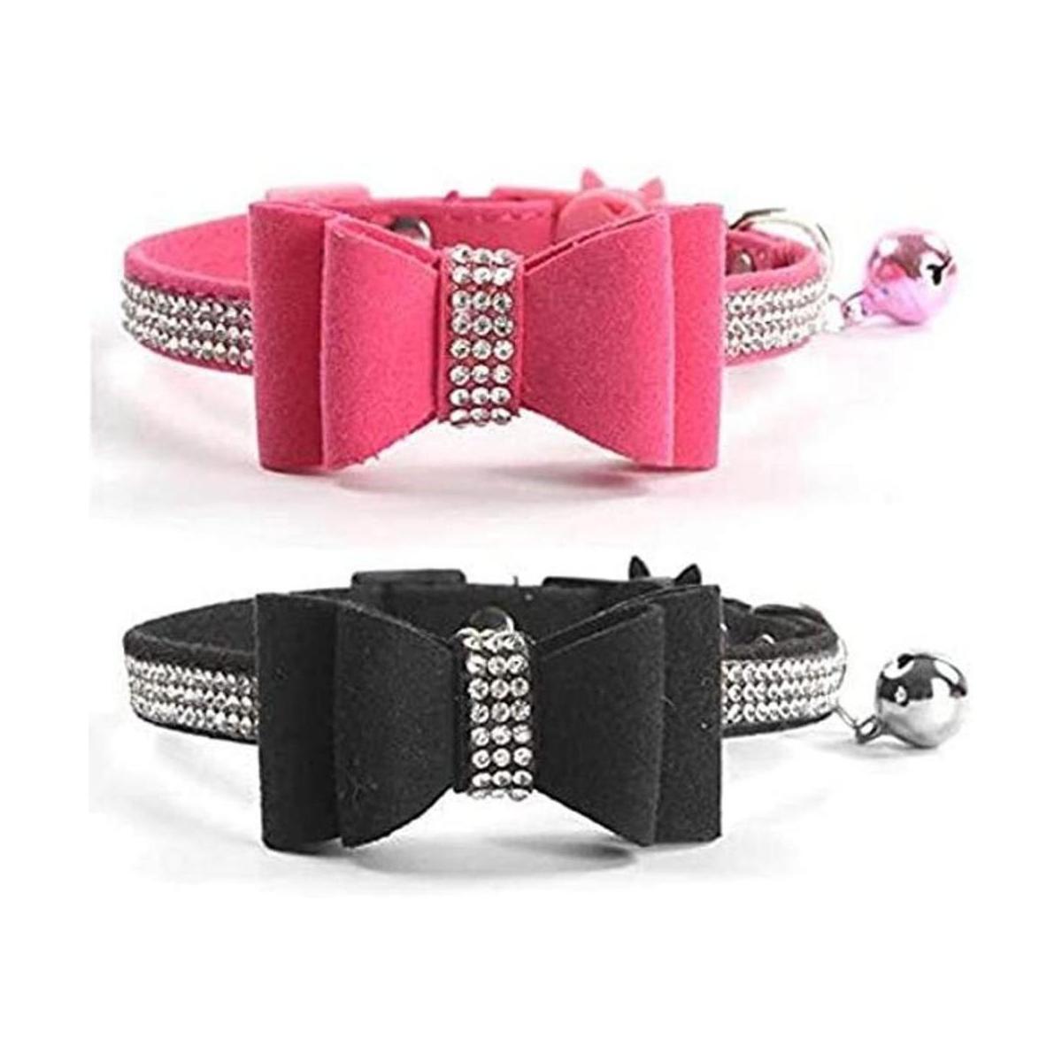 CHUKCHI Paquete de 2 collares de gato con diamantes