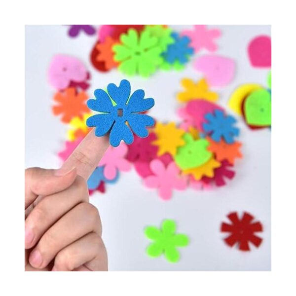 Coopay 250 piezas Flores de fieltro de tela adornos de